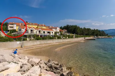 Image de Appartement de deux chambres avec le balcon et la vue sur le mer Cizici, Krk (A-19355-b)