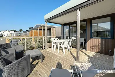 Image de Mobil-home Grand Confort à 200m plage, camping avec piscine, terrasse, WiFi inclus - 4 pers.