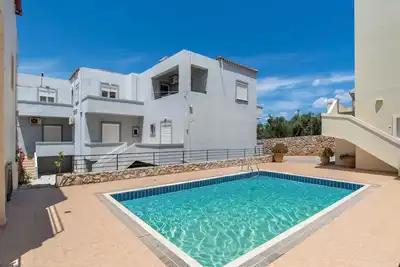Image de A house in Almyrida with a communal pool