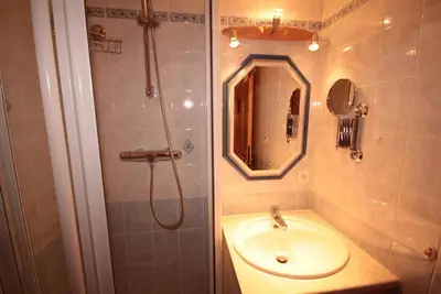 Image de 300m du centre station, vue panoramique, balcon, télévision, casier à ski, 21m², Les Saisies