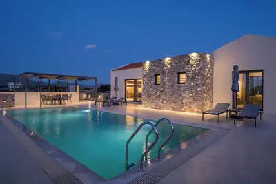 Modern villa with private heated pool and great view! !