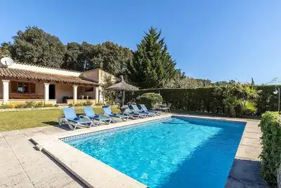 Traditional Family Villa, A/C, Private Pool, Large Garden in La Font 10 mins to Pollenca & Beaches!