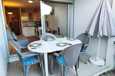 Image de Studio cabine avec accès direct piscine collective et plage - 4fr503