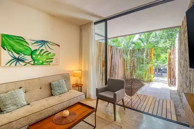 Serene, ground-floor getaway with private & shared pool, washer/dryer, & patio