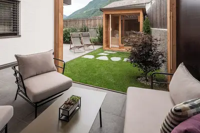 Image de Appartement 'Nature Duplex Zaun - Fluss' avec vue sur la montagne, terrasses et Wi-Fi