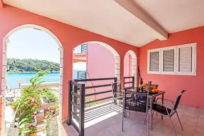 Image de Appartement de deux chambres prés de la plage Prizba, Korcula (A-175-d)