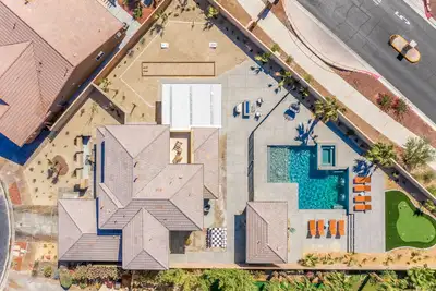Mountain-view home & guesthouse with saltwater pool, spa, & outdoor games