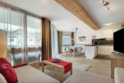 Appartement de vacances 'Ciasa Irene' près des pistes de ski avec vue sur les montagnes