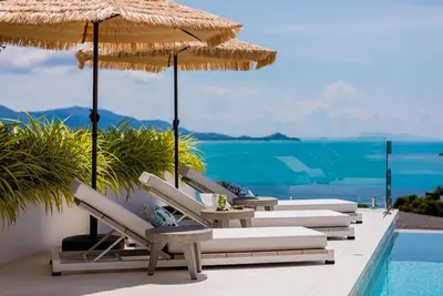 Image de 3 Bed/4 Bath Beachside Villa with Sea and Sunset Views, 150 meters walk to Beach