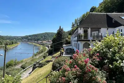 Image de Sächsische Schweiz Ferienhaus Wohnung 1 mit Elbblick Sauna und Kamin