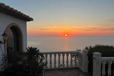 Sunrise on the cliff of Javea