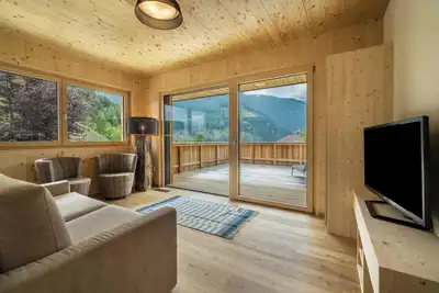 Image de Appartement 'Naturapartments Alpreid Fichte' avec vue sur la montagne, terrasses et Wi-Fi