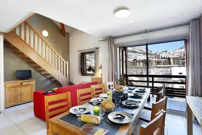 Image de Wifi, 300m du centre station, remise en forme, sauna, hammam, terrasse, balcon, casier à ski, 75m²