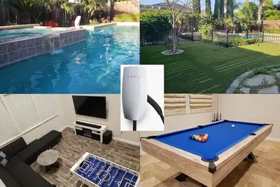 Image de Tesla Ev Charger heated Pool Hot Tub Spa Near Airport, Uc Davis, Old Sac, Dt