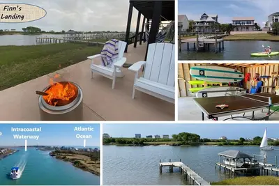 Image de Waterfront Home w/ Dock, Kayaks, Firepit, & Game Room. Near North Topsail Beach!