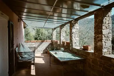Image de Quietly situated house with stylish furnishings in a Ligurian mountain village.
