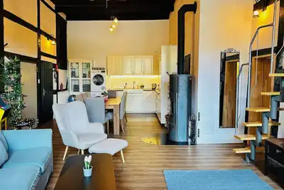 Image de Moderne Scheune mit Sauna und Kamin