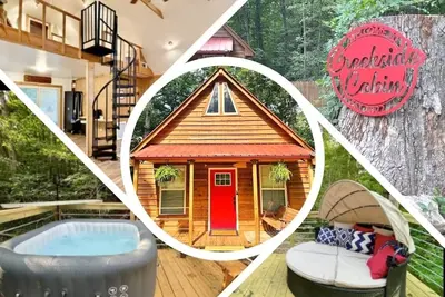 Image de Creekside Cabin at Lake Hartwell: hot tub, 2 king beds, outdoor Tv, fire pit