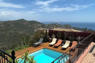 Image de Villa climatisée pour 6 personnes, au calme, vue mer, Esterel et Îles du Lérins