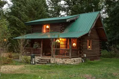 Image de Cabane-Salle de bain privée-Supérieure-Vue sur Montagne-The Log Cabin
