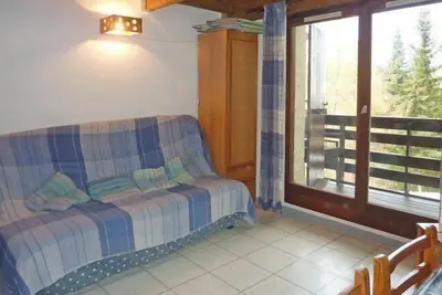 Image de 50m du centre station, Rez-de-chaussée, vue forêt, balcon, télévision, 28m², Les Orres