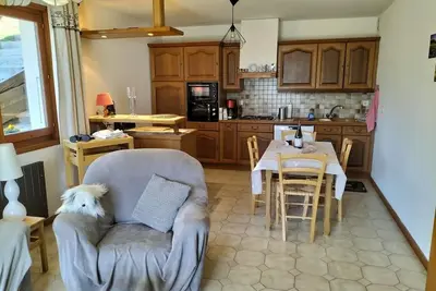 Image de Rez de jardin dans chalet face à la station été hiver