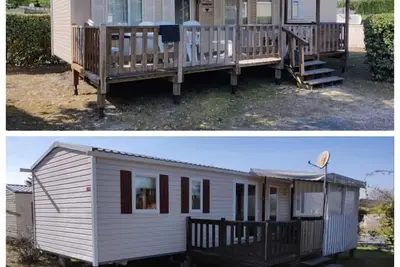 Image de Grands Mobil homes 8 couchages clim en village vacances