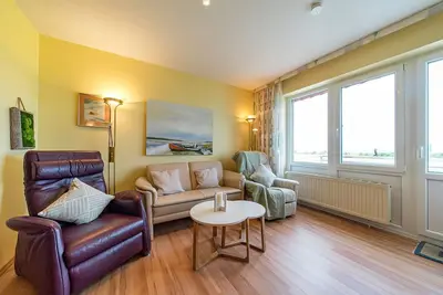 Image de Maisonette vacation apartment on the North Sea beach with balcony and view of the dyke & sea