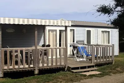 Image de Mobile Home Super Family 2 36M² avec terrasse bois semi couverte 6 personnes