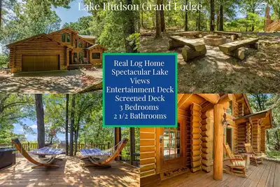 Image de Lake Hudson Grand Lodge - 3 bed 2. 5 bath Log Home