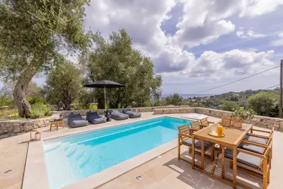Entire Filitsa's Stonehouse in Paxos with pool