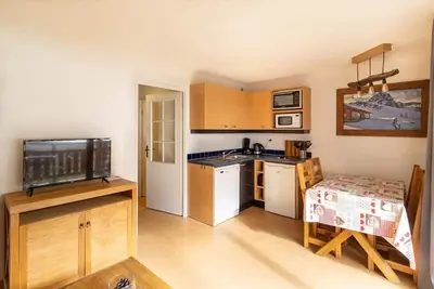 Image de À 20m des remontées, 1er étage, vue pistes de ski, remise en forme, piscine, balcon, télévision