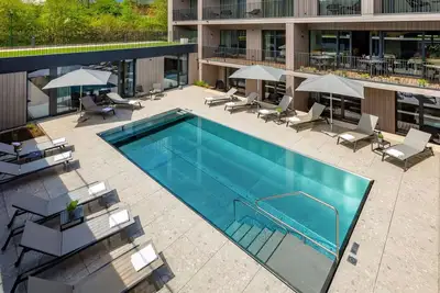 Image de Agréable appartement pour 6 personnes avec piscine, Wifi, Tv, terrasse, animaux admis et parking