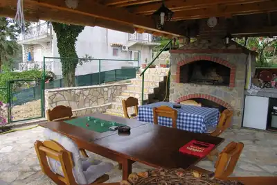 Image de Appartement de deux chambres avec le balcon et la vue sur le mer Supetarska Draga - Gonar, Rab (A-4999-a)