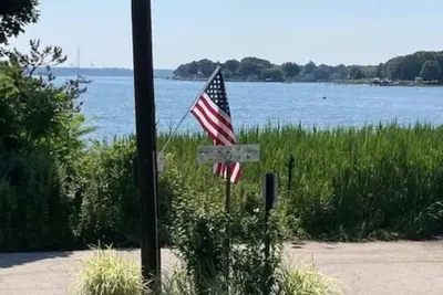 Image de Ocean view home, steps to the beach in quiet Wickford neighborhood.