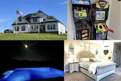 Image de Quiet peaceful Stone mountain fun House with Pool, Hot Tub￼ and vineyards near