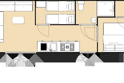 Image de Mobilhome avec paillote en bambou proche rocamadour