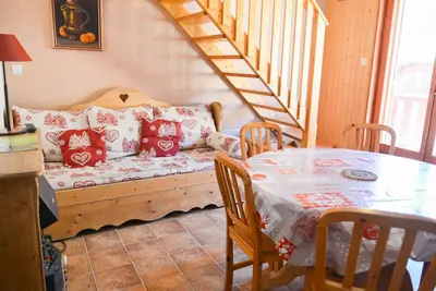 Image de Appartement 2 pièces cabine + mezzanine 6 personnes à Valloire, balcon Ouest