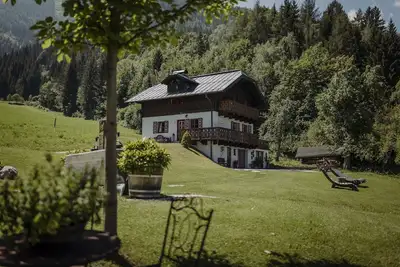 Image de Chalet 'Hinterweiding Gut' avec vue sur les montagnes, jardin et Wi-Fi