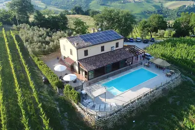 Image de Villa de luxe, panoramique et de détente au cœur de la région des Marches avec piscine