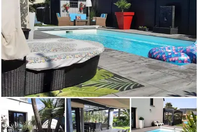 Image de Maison avec piscine chauffée proche des plages de Dinard, Saint-Malo et Dinan.