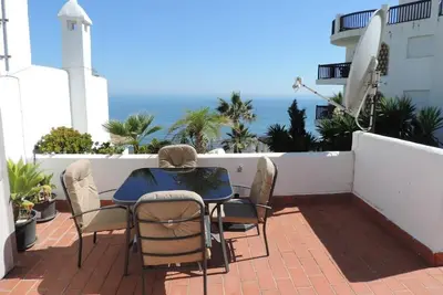 Apartment in first beach line with panaromic view on sea and Marocco seaside