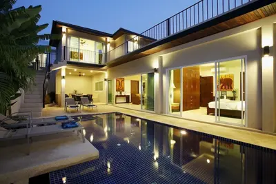 Topaz Villa: 5 chambres, piscine privée Villa, Près de Nai Harn Beach, ménage et Cook