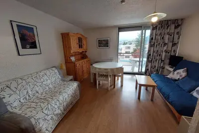 Image de À 50m des pistes de ski, 3ème étage, vue montagne, balcon, parking, télévision, casier à ski, 32m²