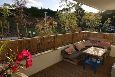 Image de Capbreton: Beau T4 à l'orée de la forêt avec terrasses et parking.