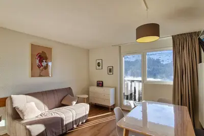 Image de Studio rénové 4 pers · Centre Flaine · Balcon Sud