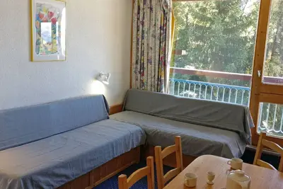 Image de Studio cabine 4 pers au pied des pistes avec balcon
