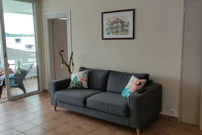 Apartment feet in the sand