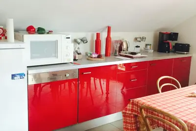 Image de Grand appart 4 pers dans maison face au Mont Blanc.