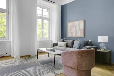 Image de Renovated Neubau Br w/ Fireplace at Mariahilfer Straße, by Blueground